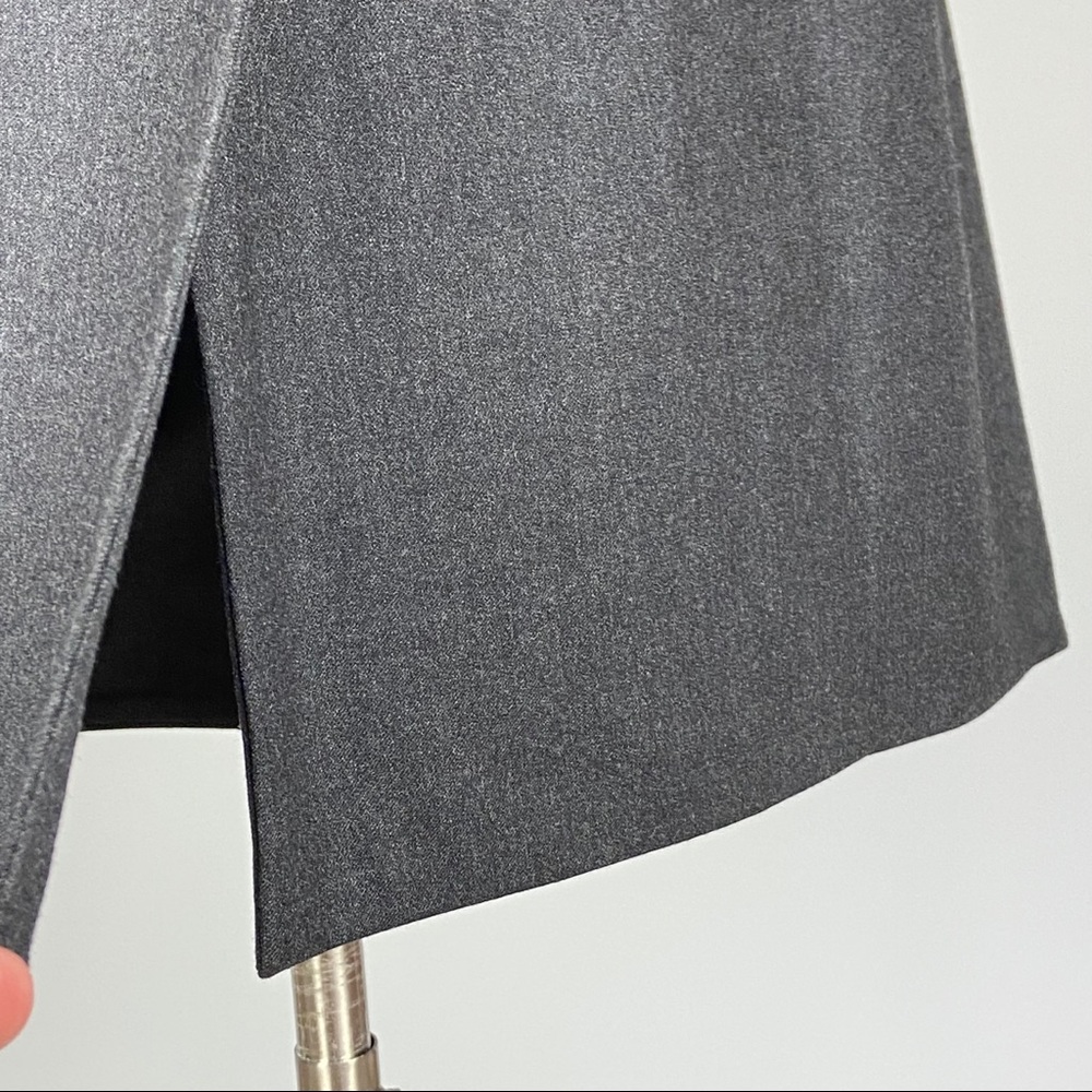 Escada Womens Gray A Line Skirt Split Panel Wool Stretch size 40 US 10 Medium - Picture 3 of 8